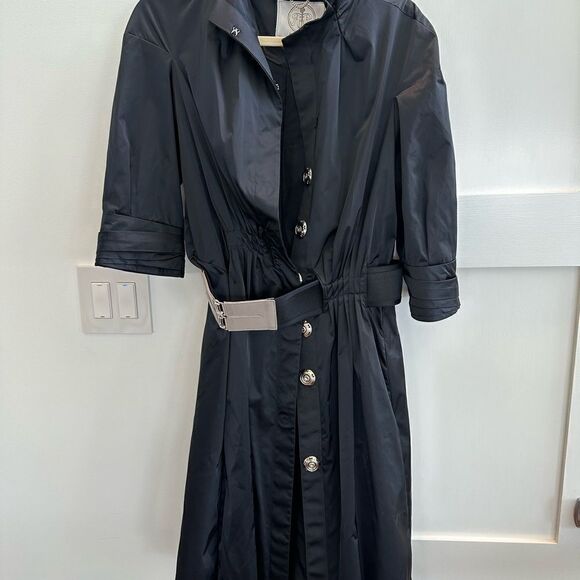 Rachel Roy black techno fabric dress in size 8 - Picture 1 of 17